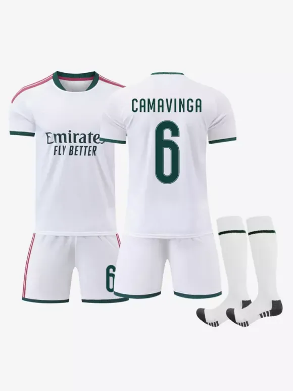 26/27 N° 7 Viní. Jr N° 10 Mbappé N° 5 Bellingham Ensemble 3 pièces Maillot domicile du club de football pour adultes et enfants