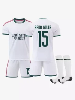 26/27 N° 7 Viní. Jr N° 10 Mbappé N° 5 Bellingham Ensemble 3 pièces Maillot domicile du club de football pour adultes et enfants