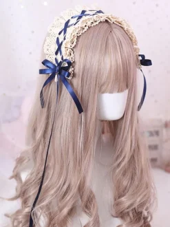 Accessoire de cheveux Lolita à volants en dentelle douce Lolita