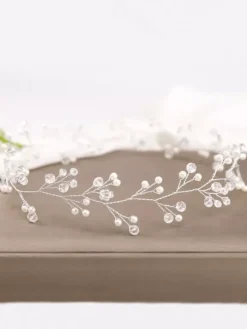 Accessoires de cheveux en métal coiffure de mariage faits main pour la mariée