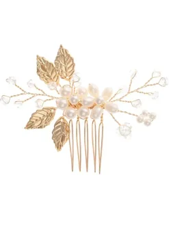 Accessoires de cheveux en métal de peigne de mariage de coiffes faites main pour la mariée