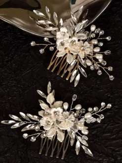 Accessoires de coiffure en métal pour la mariée