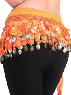 Accessoires de costumes de danse du ventre danse Hip foulard bleu glands hiérarchisé taille chaînes féminines du ventre Déguisements Halloween