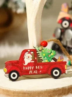 Accessoires de voiture de Noël rouge Fibre de polyester Costumes de vacances de Noël Accessoires