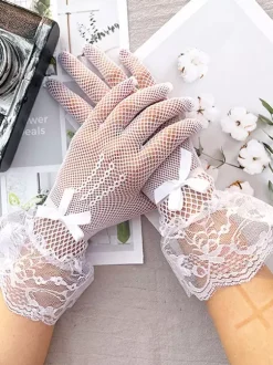 Accessoires Gothique Lolita Dentelle Noire Accessoire Dentelle Fibre Polyester Divers