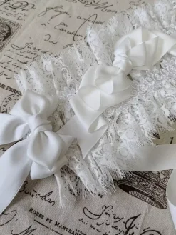 Accessoires gothiques Lolita N艙uds en dentelle blanche Coiffes Divers
