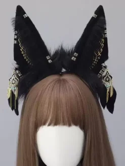 Accessoires Gothiques Lolita Chaînes Noires Coiffes Divers
