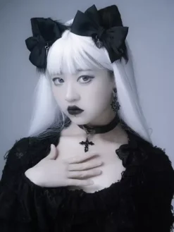 Accessoires Gothiques Lolita Accessoire Noir N艙ud Divers