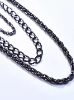 Accessoires Gothiques Lolita Oeillets Noirs Chaînes Ceinture Divers