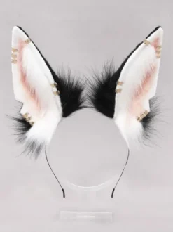 Accessoires Noir Lolita Oreilles Fausse Fourrure Coiffure Animaux Fibre Polyester Divers