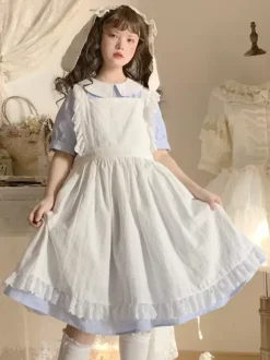 Accessoires Sweet Lolita Tablier à volants blancs Divers