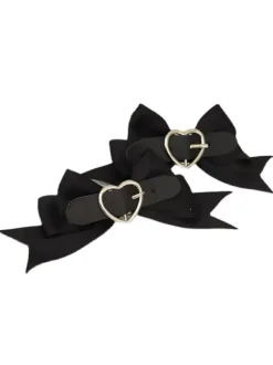 Accessoires Sweet Lolita Chaînes noires Coiffures en fibre de polyester Motif coeurs Divers