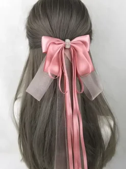 Accessoires Sweet Lolita N艙uds roses Coiffes Divers