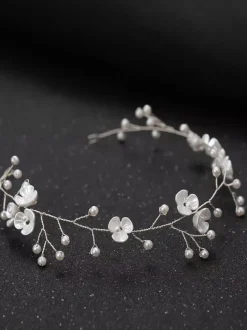 Accessoires de cheveux en métal de mariage de casque pour la mariée