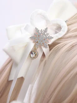 Accessoires Lolita Style Rococo pompons blancs n艙uds couvre-chef divers
