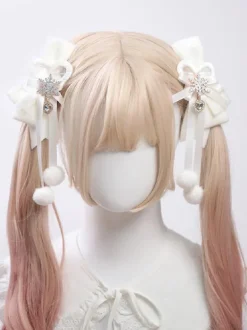 Accessoires Lolita Style Rococo pompons blancs n艙uds couvre-chef divers