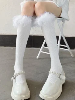 Accessoires Sweet Lolita Accessoire Polyester Blanc Divers