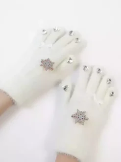 Accessoires Sweet Lolita Écru Blanc Strass Accessoire Polyester Divers