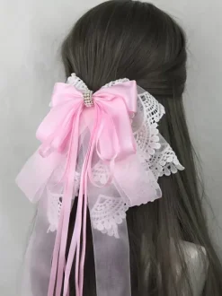 Accessoires Sweet Lolita N艙uds violets Volants Coiffes Divers