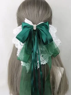 Accessoires Sweet Lolita N艙uds violets Volants Coiffes Divers