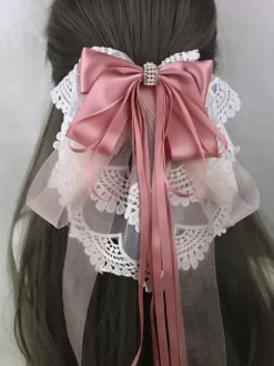 Accessoires Sweet Lolita N艙uds violets Volants Coiffes Divers