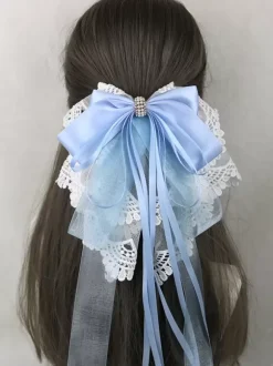 Accessoires Sweet Lolita N艙uds violets Volants Coiffes Divers
