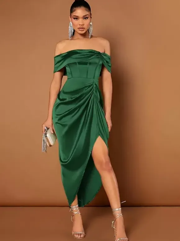 Avec robe de cocktail mode courte col bateau court