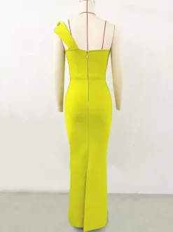 Avec robe de cocktail robe de bal moderne longueur au sol col en V fleurs polyester