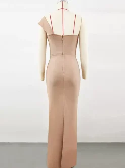 Avec robe de cocktail robe de bal moderne longueur au sol col en V fleurs polyester