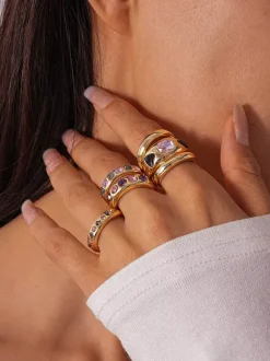Bagues pour adultes bijoux décontractés de style européen forme irrégulière