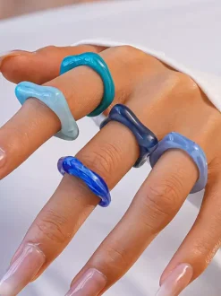 Bagues rondes style européen pour adultes bijoux décontractés au quotidien
