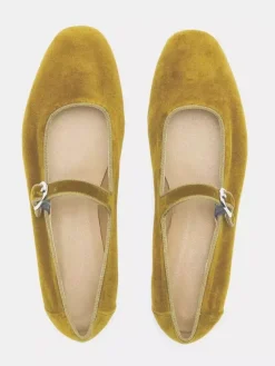 Ballerines en velours à bout rond Mary Jane Ballerines pour femmes