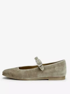 Ballerines en velours à bout rond Mary Jane Ballerines pour femmes