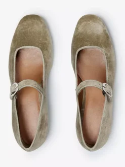 Ballerines en velours à bout rond Mary Jane Ballerines pour femmes