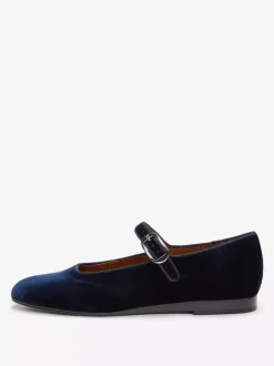 Ballerines en velours à bout rond Mary Jane Ballerines pour femmes