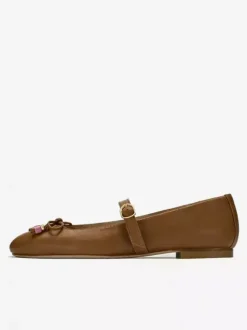 Ballerines plates pour femmes bout carré n艙ud style Mary Jane