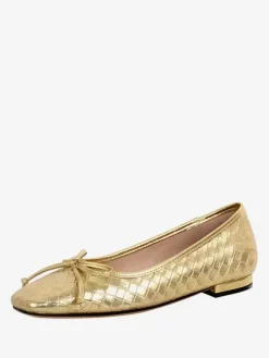 Ballerines en cuir PU à bout carré et boucle pour femmes