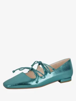 Ballerines en cuir PU à bout carré et boucle pour femmes