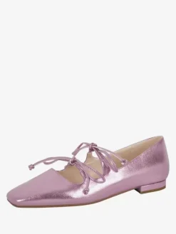 Ballerines en cuir PU à bout carré et boucle pour femmes