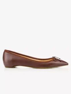 Ballerines en cuir PU à bout pointu avec n艙uds femmes