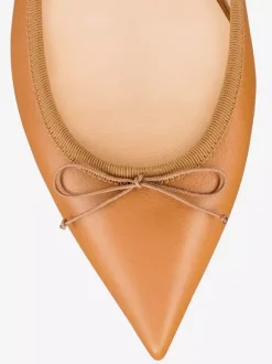 Ballerines en cuir PU à bout pointu avec n艙uds femmes