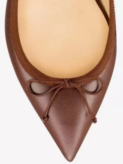 Ballerines en cuir PU à bout pointu avec n艙uds femmes
