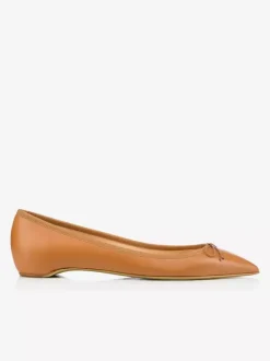 Ballerines en cuir PU à bout pointu avec n艙uds femmes