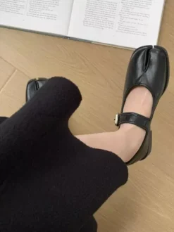 Ballerines Mary Jane fendues sur les orteils pour femmes