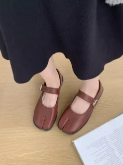 Ballerines Mary Jane fendues sur les orteils pour femmes