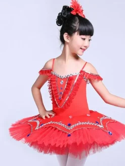 Ballet Robe Bleu Costume Enfants Lumière Bleu Ciel Robe Tutu Danse Robes Déguisements Halloween