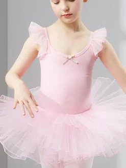 Ballet Dance Costumes Lilas sans manches Slim Fit Ballerina Tutu Robes pour enfants Déguisements Halloween