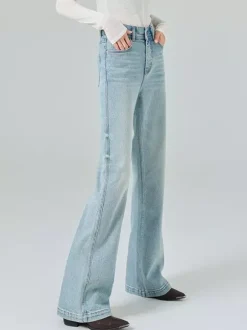 Bas de jeans modernes pour femmes jeans décontractés taille haute en denim style streetwear