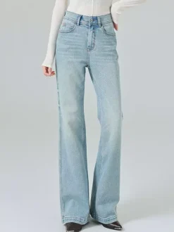 Bas de jeans modernes pour femmes jeans décontractés taille haute en denim style streetwear