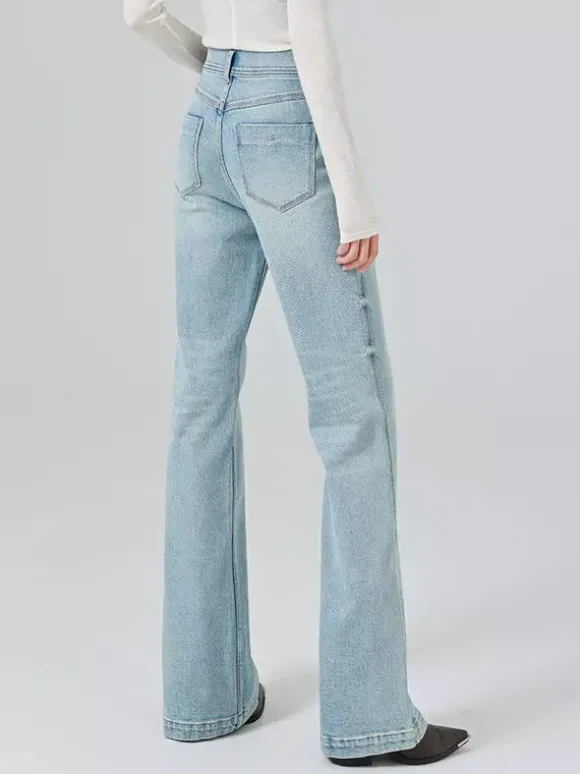 Bas de jeans modernes pour femmes jeans décontractés taille haute en denim style streetwear